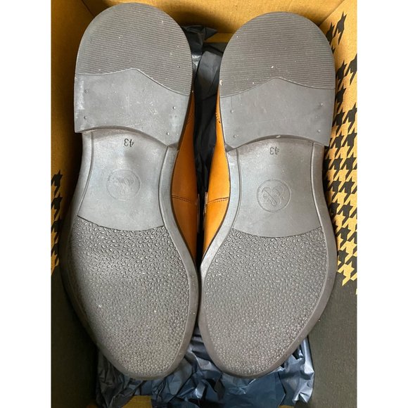 Thomas & Vine Men's Bishop Leather Memory Foam Loafers Cognac 10.5M Pre-Owned - Picture 5 of 6